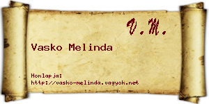 Vasko Melinda névjegykártya